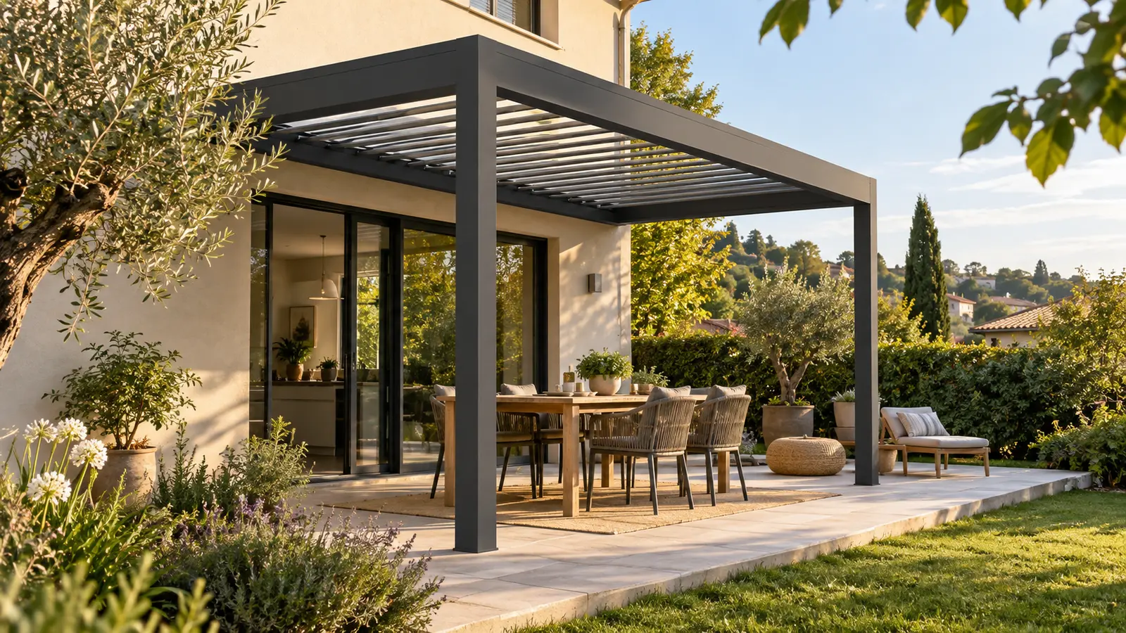Durée de vie d’une pergola bioclimatique : matériaux, pose et entretien