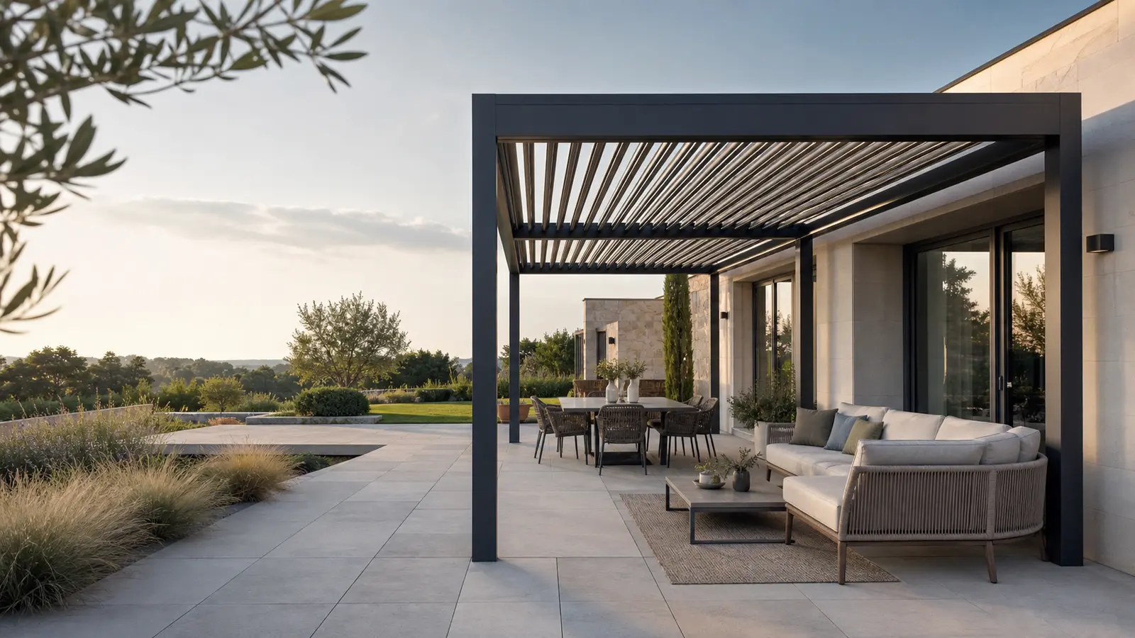 Pergola bioclimatique 6x4 : réussir un grand espace extérieur